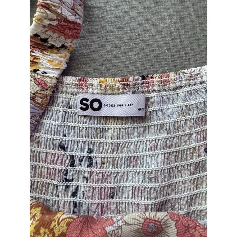 SO Goods For Life Floral Paisley Tiered Maxi Dress Size L Boho Cottagecore - Picture 5 of 11
